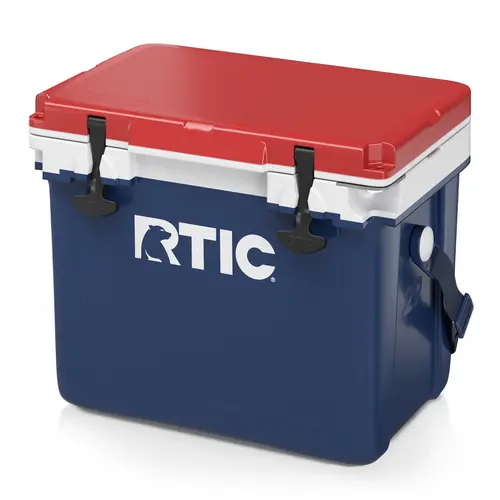 22 Quart Ultra-Light Hard-Sided Ice Chest Cooler, Fits 30 Cans or 8 Wine Bottles, Patriot 22 Quart Ultra-Light Hard-Sided Ice Chest Cooler, Fits 30 Cans or 8 Wine Bottles, Patriot