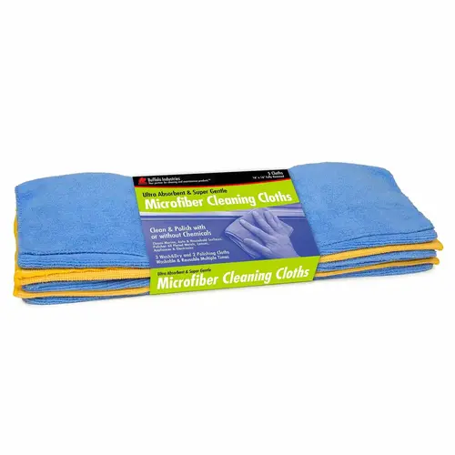 Microfiber Cloths, 16" x 16", 5-Pack Microfiber Cloths, 16" x 16", 5-Pack