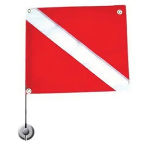 Diver Down Flag with Suction Cup Red Diver Down Flag with Suction Cup Red