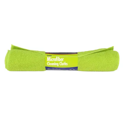 Microfiber Cleaning Cloths - Green 12" x 16", 3-Pack Roll Microfiber Cleaning Cloths - Green 12" x 16", 3-Pack Roll