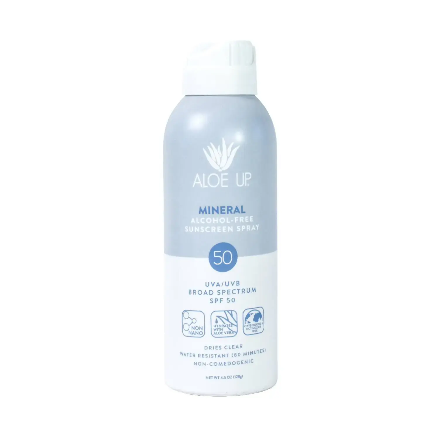 ALOE UP Mineral SPF 50 Sunscreen Spray 4.5oz. 87150 ALOE UP Mineral SPF 50 Sunscreen Spray 4.5oz. 87150