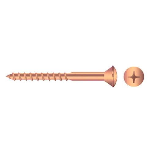 #6 X 1" Silicon Bronze Frearson Oval-Head Wood Screws, 100-Pack #6 X 1" Silicon Bronze Frearson Oval-Head Wood Screws, 100-Pack