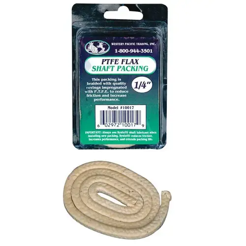 1/8 inch PTFE Flax Packing, 2FT. 1/8 inch PTFE Flax Packing, 2FT.