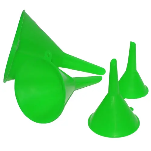 Plastic Funnel 4-Piece Set Bright Green Plastic Funnel 4-Piece Set Bright Green