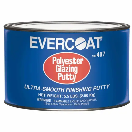 Polyester Glazing Putty, 1/2 Gallon Gray Polyester Glazing Putty, 1/2 Gallon Gray