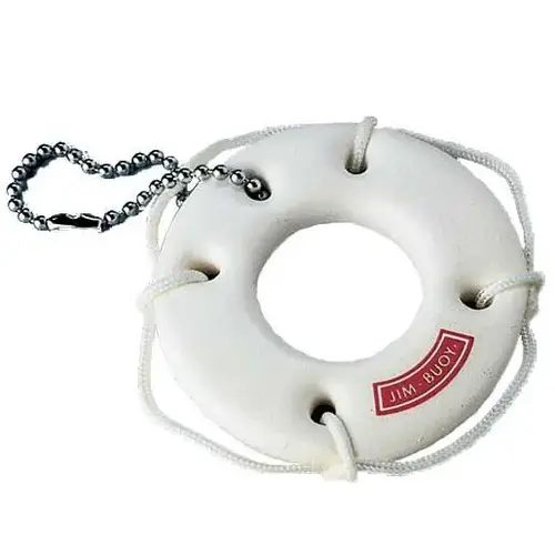 Life Saver Floating Key Chain White Life Saver Floating Key Chain White