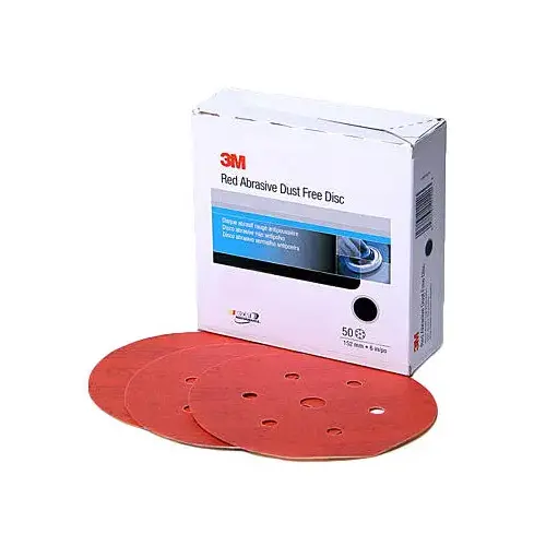 6" Red Abrasive Hookit Disc D/F, P120 (50) 6" Red Abrasive Hookit Disc D/F, P120 (50)