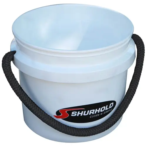 3 1/2 Gallon Plastic Bucket, White 3 1/2 Gallon Plastic Bucket, White
