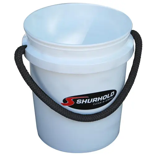 5 Gallon Plastic Bucket, White 5 Gallon Plastic Bucket, White