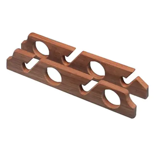 Teak 4-Rod Storage Rack, Pair Brown Teak 4-Rod Storage Rack, Pair Brown