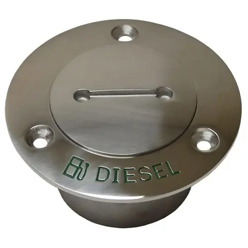 Stainless Steel Deck Fill with Key for Diesel Pipe, 2" Stainless Steel Deck Fill with Key for Diesel Pipe, 2"