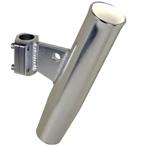 Aluminum Vertical Clamp-On Rod Holder, Fits 1.05" Measured Outside Diameter Silver Aluminum Vertical Clamp-On Rod Holder, Fits 1.05" Measured Outside Diameter Silver