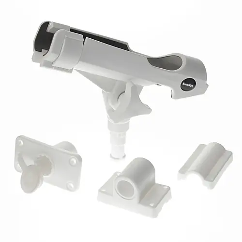 Rod Holder, Universal Mount, White Rod Holder, Universal Mount, White