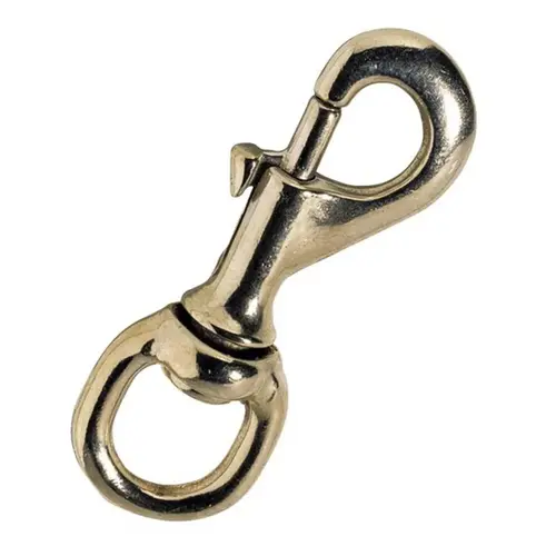 Swivel-Eye Snap, Bronze, 3/4" Eye ID, 3-1/8" Length, 7/16" Opening Swivel-Eye Snap, Bronze, 3/4" Eye ID, 3-1/8" Length, 7/16" Opening
