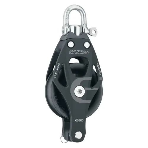 80 mm Element Single Block with Becket and Swivel/Locking Shackle 80 mm Element Single Block with Becket and Swivel/Locking Shackle