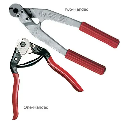 One-Handed Wire Cutter Cuts Wire to 3/16" One-Handed Wire Cutter Cuts Wire to 3/16"