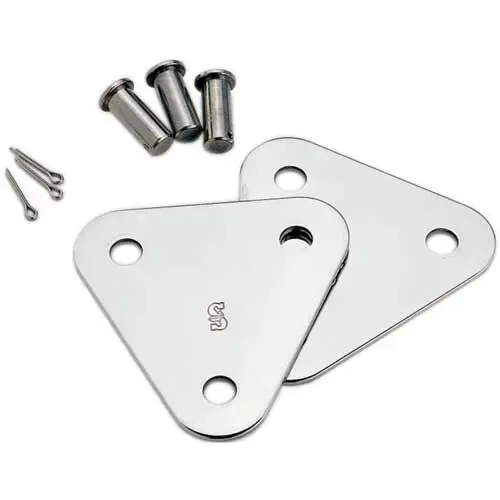 Stainless Steel Triangle Plates for 1/4" Pin, 2 1/4" W Stainless Steel Triangle Plates for 1/4" Pin, 2 1/4" W