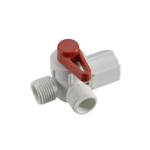 1/2" F Swivel x 1/2" MPT x 1/2" MPT Stacking Manifold Valve (RED) 1/2" F Swivel x 1/2" MPT x 1/2" MPT Stacking Manifold Valve (RED)