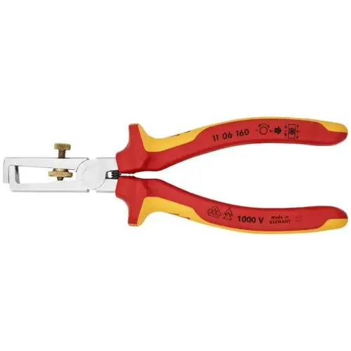 End-Type Wire Stripper-1000V, 6.25", Comfort Grip, VDE End-Type Wire Stripper-1000V, 6.25", Comfort Grip, VDE