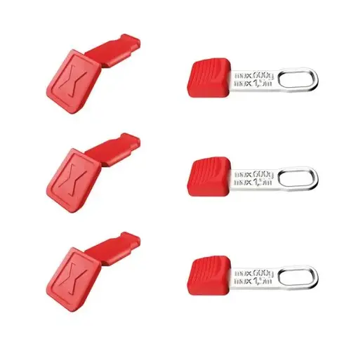6 Pc KNIPEXTEND ColorCoded and TetheredTool Clips, Red 6 Pc KNIPEXTEND ColorCoded and TetheredTool Clips, Red