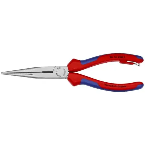 Long Nose Pliers with Cutter-Tethered Attachment, 8", Comfort Grip Long Nose Pliers with Cutter-Tethered Attachment, 8", Comfort Grip