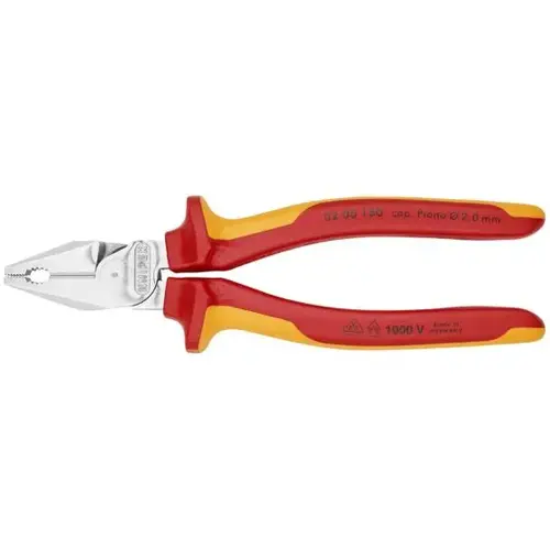 High Leverage Combination Pliers-1000V, 7.25", Comfort Grip, VDE High Leverage Combination Pliers-1000V, 7.25", Comfort Grip, VDE