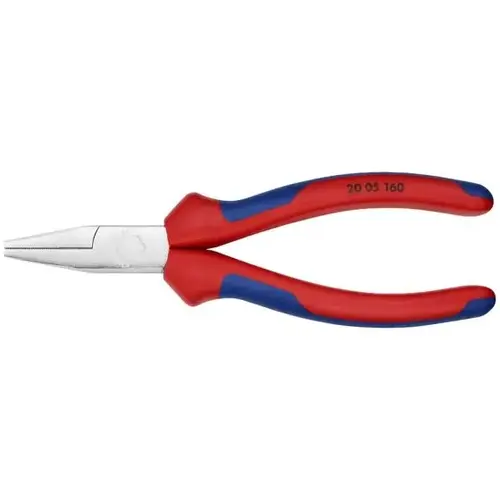 Flat Nose Pliers, 6.25", Comfort Grip, Chrome Plated Flat Nose Pliers, 6.25", Comfort Grip, Chrome Plated