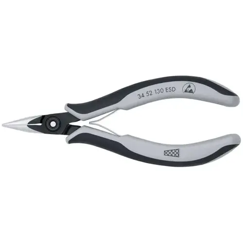 Electronics Pliers-Half Round Tips, ESD, 5.25", Comfort Grip Electronics Pliers-Half Round Tips, ESD, 5.25", Comfort Grip