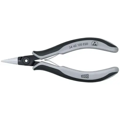 Electronics Pliers-Flat Wide Tips, ESD, 5.25", Comfort Grip Electronics Pliers-Flat Wide Tips, ESD, 5.25", Comfort Grip