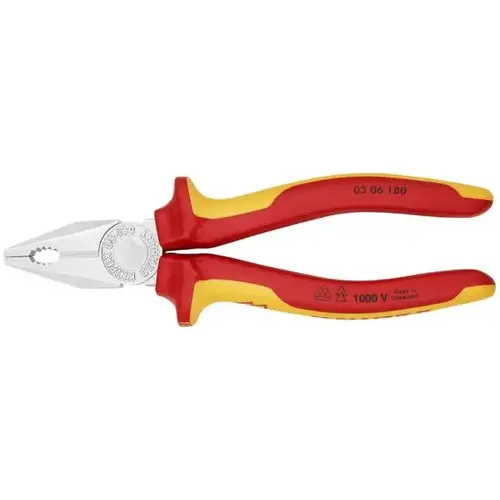 Combination Pliers-1000V, 7.25", Comfort Grip, VDE Combination Pliers-1000V, 7.25", Comfort Grip, VDE