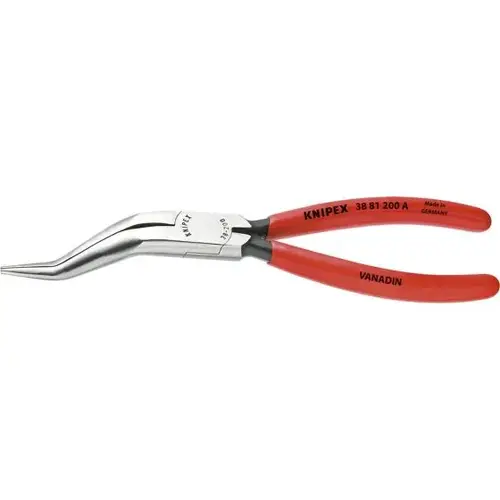 Long Nose Pliers without Cutter-Double Angled, 8", Plastic Long Nose Pliers without Cutter-Double Angled, 8", Plastic