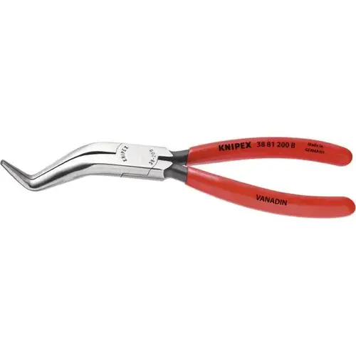 Long Nose Pliers without Cutter-Double Angled, 8", Plastic Long Nose Pliers without Cutter-Double Angled, 8", Plastic