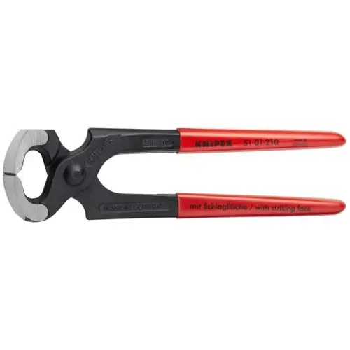 Carpenters' End Cutting Pliers-Hammer Head Style, 8.25", Plastic, Polished Carpenters' End Cutting Pliers-Hammer Head Style, 8.25", Plastic, Polished