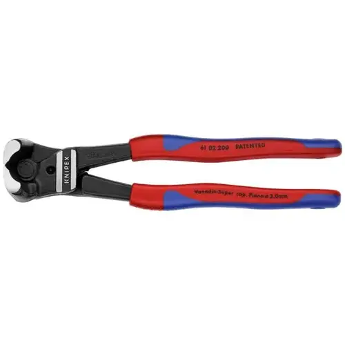 High Leverage Bolt End Cutting Nippers, 8", Comfort Grip, Polished High Leverage Bolt End Cutting Nippers, 8", Comfort Grip, Polished