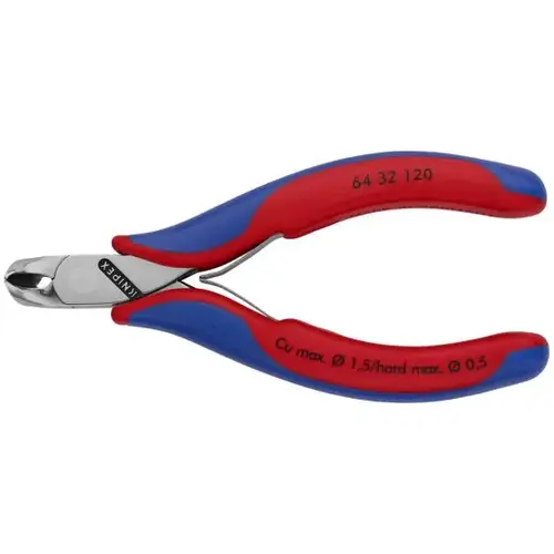Electr End Cutting Nippers, 4.75", Comfort Grip, Semi-flush Sml Bevel Cut, 15 degree Electr End Cutting Nippers, 4.75", Comfort Grip, Semi-flush Sml Bevel Cut, 15 degree