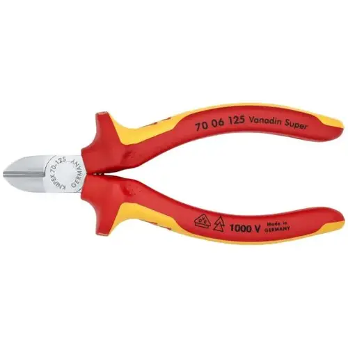 Diagonal Cutters-1000V, 5.25", Comfort Grip, VDE Diagonal Cutters-1000V, 5.25", Comfort Grip, VDE