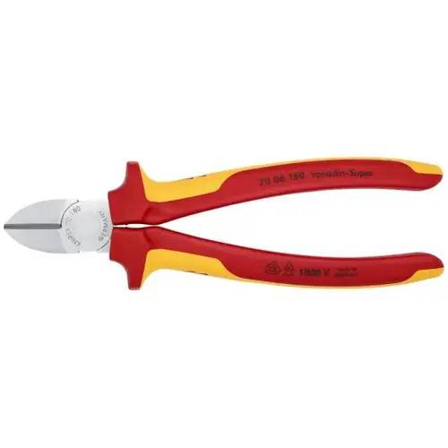 Diagonal Cutters-1000V, 7.25", Comfort Grip, VDE Diagonal Cutters-1000V, 7.25", Comfort Grip, VDE
