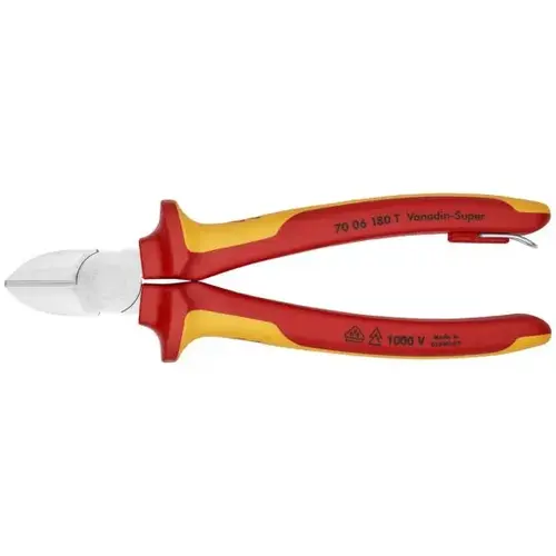 Diagonal Cutters-1000V Insulated-Tethered Attachment, 7.25" Diagonal Cutters-1000V Insulated-Tethered Attachment, 7.25"