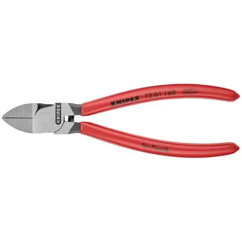 Diagonal Pliers for Flush Cutting Plastics, 6.25", Plastic Coating Diagonal Pliers for Flush Cutting Plastics, 6.25", Plastic Coating