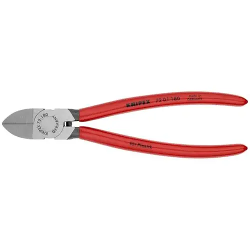 Diagonal Pliers for Flush Cutting Plastics, 7.25", Plastic Coating Diagonal Pliers for Flush Cutting Plastics, 7.25", Plastic Coating