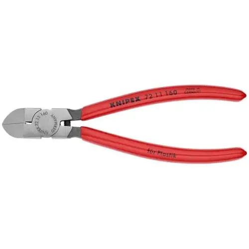 Diagonal Pliers for Flush Cutting Plastics 45 degree Angled, 6.25", Plastic Coating Diagonal Pliers for Flush Cutting Plastics 45 degree Angled, 6.25", Plastic Coating