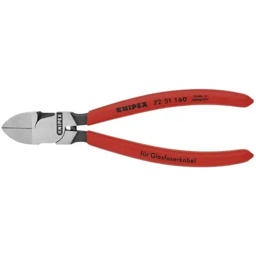 Diagonal Cutters for Fiber Optics, 6.25", Plastic Coating Diagonal Cutters for Fiber Optics, 6.25", Plastic Coating
