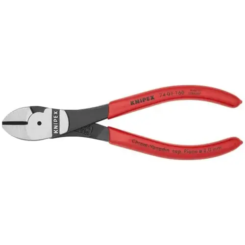 High Leverage Diagonal Cutters, 6.25", Plastic Coating High Leverage Diagonal Cutters, 6.25", Plastic Coating