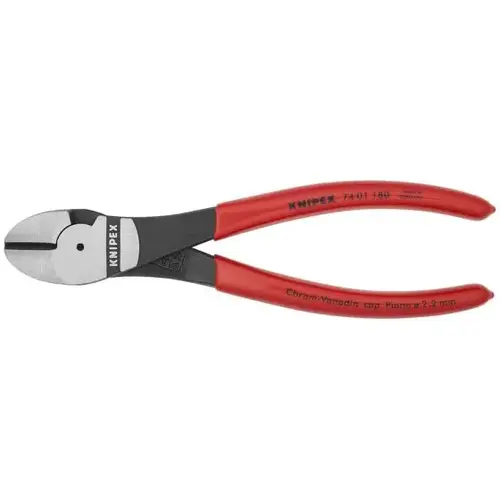 High Leverage Diagonal Cutters, 7.25", Plastic Coating High Leverage Diagonal Cutters, 7.25", Plastic Coating