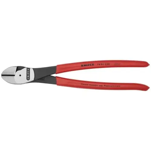 High Leverage Diagonal Cutters, 10", Plastic Coating High Leverage Diagonal Cutters, 10", Plastic Coating