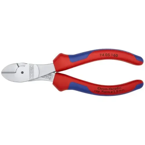 High Leverage Diagonal Cutters, 6.25", Comfort Grip, Chrome Plated High Leverage Diagonal Cutters, 6.25", Comfort Grip, Chrome Plated