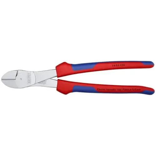 High Leverage Diagonal Cutters, 10", Comfort Grip, Chrome Plated High Leverage Diagonal Cutters, 10", Comfort Grip, Chrome Plated