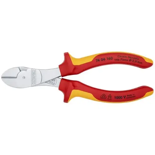 High Leverage Diagonal Cutters-1000V, 6.25", Comfort Grip, VDE High Leverage Diagonal Cutters-1000V, 6.25", Comfort Grip, VDE
