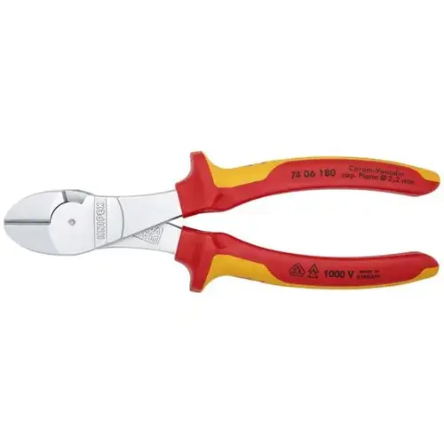 High Leverage Diagonal Cutters-1000V, 7.25", Comfort Grip, VDE High Leverage Diagonal Cutters-1000V, 7.25", Comfort Grip, VDE