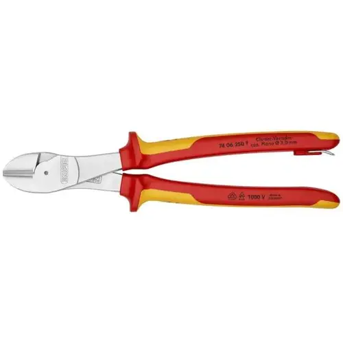 High Leverage Diagonal Cutters-1000V Insulated-Tethered Attachment, 10" High Leverage Diagonal Cutters-1000V Insulated-Tethered Attachment, 10"